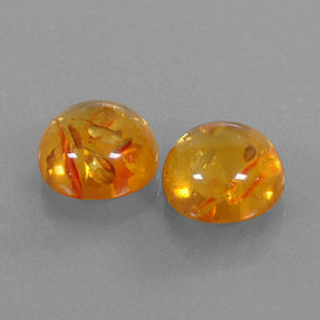 캐럿 천연 옐로우 오렌지 호박 보석, 투명한, 9.58 mm, 투명/반투명