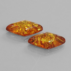 캐럿 천연 옐로우 오렌지 호박 보석, 멋진 모양, 19.4×10.7 mm, 투명한