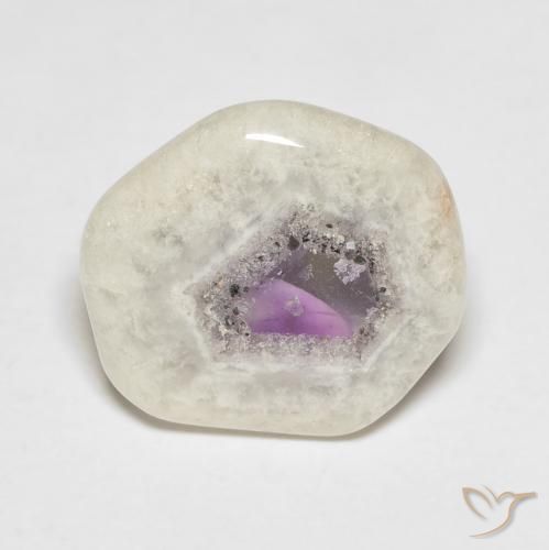 5.54ct 자연스러운 다색 자수정 지오드 슬라이스, 팬시한, 투명한