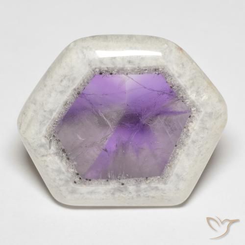 39.11ct 자연스러운 다색 자수정 지오드 슬라이스, 팬시한, 투명한
