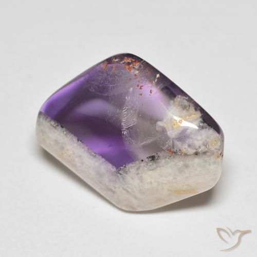 16.04ct 자연스러운 다색 자수정 지오드 슬라이스, 팬시한, 투명한