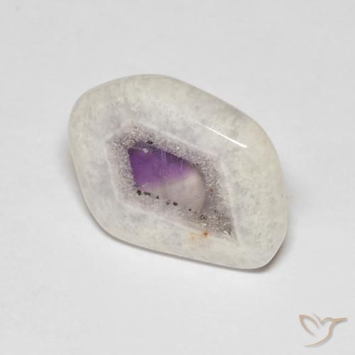 6.98ct 자연스러운 다색 자수정 지오드 슬라이스, 팬시한, 투명한