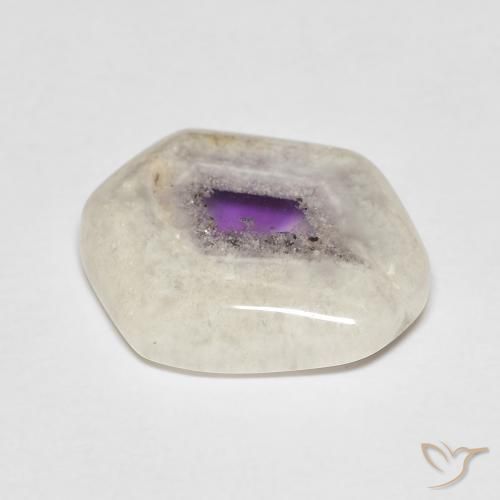 6.52ct 자연스러운 다색 자수정 지오드 슬라이스, 팬시한, 투명한