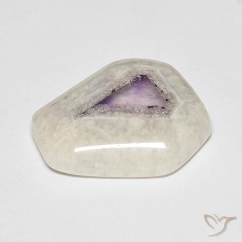 11.54ct 자연스러운 다색 자수정 지오드 슬라이스, 팬시한, 투명한