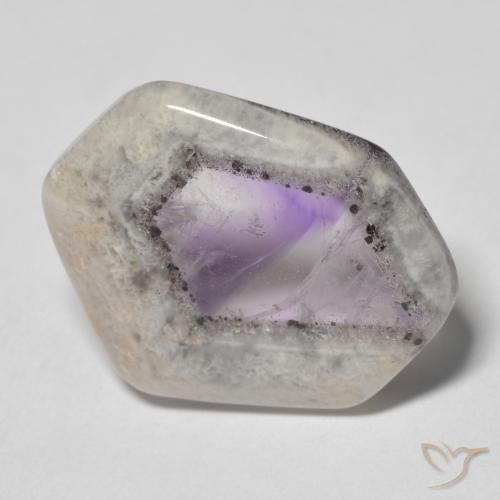 12.40ct 자연스러운 다색 자수정 지오드 슬라이스, 팬시한, 투명한