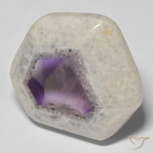 31.84ct 자연스러운 다색 자수정 지오드 슬라이스, 팬시한, 투명한