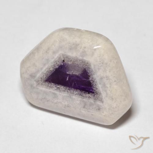 14.42ct 자연스러운 다색 자수정 지오드 슬라이스, 팬시한, 투명한