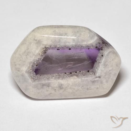 16.74ct 자연스러운 다색 자수정 지오드 슬라이스, 팬시한, 투명한