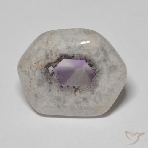 11.44ct 자연스러운 다색 자수정 지오드 슬라이스, 팬시한, 투명한