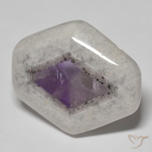 20.50ct 자연스러운 다색 자수정 지오드 슬라이스, 팬시한, 투명한