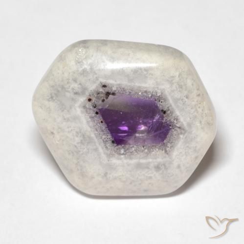 12.73ct 자연스러운 다색 자수정 지오드 슬라이스, 팬시한, 투명한