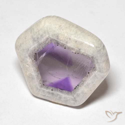 28.75ct 자연스러운 다색 자수정 지오드 슬라이스, 팬시한, 투명한