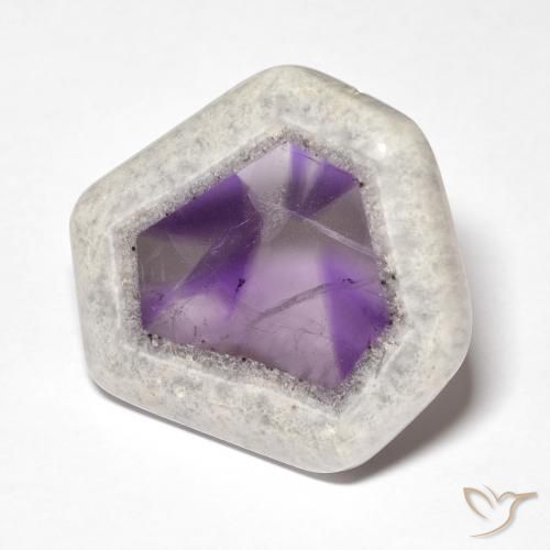 37.31캐럿 천연 멀티컬러 아메시스트 지오드 슬라이스, 멋진 모양, 투명한