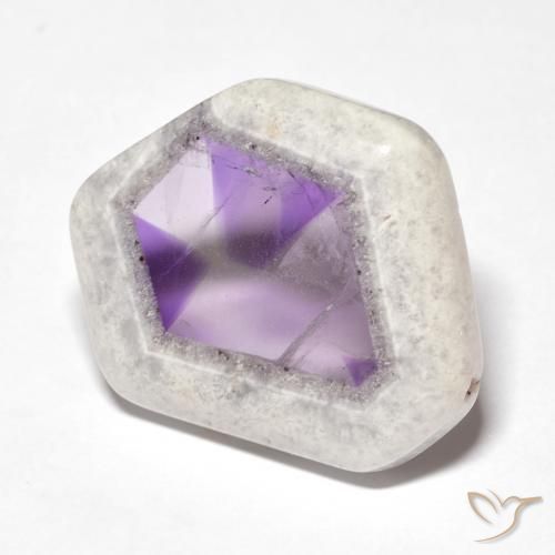 23.22ct 자연스러운 다색 자수정 지오드 슬라이스, 팬시한, 투명한