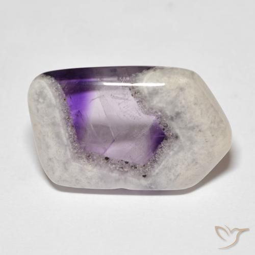 13.50ct 자연스러운 다색 자수정 지오드 슬라이스, 팬시한, 투명한