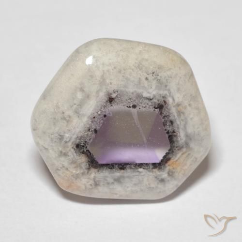 8.96ct 자연스러운 다색 자수정 지오드 슬라이스, 팬시한, 투명한