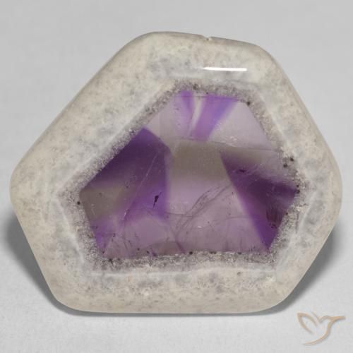 37.31ct 자연스러운 다색 자수정 지오드 슬라이스, 팬시한, 투명한