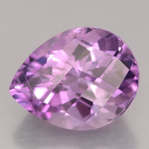 7.47캐럿 천연 바이올렛 아메시스트, 배 모양, 14.4×11.3 mm, VS-SI