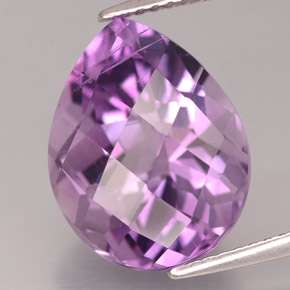 7.47캐럿 천연 바이올렛 아메시스트, 배 모양, 14.4×11.3 mm, VS-SI