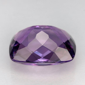 6.13캐럿 천연 바이올렛 아메시스트, 쿠션 컷, 13.3×10.6 mm, VVS