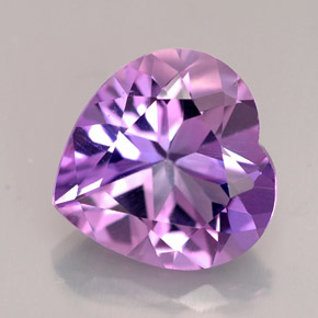 3.90캐럿 천연 바이올렛 아메시스트, 하트 모양, 11.3×11.1 mm, VVS
