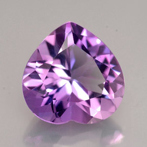 3.90캐럿 천연 바이올렛 아메시스트, 하트 모양, 11.3×11.1 mm, VVS