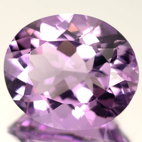 6.50캐럿 천연 바이올렛 아메시스트, 타원형 컷, 14.1×12 mm, VVS