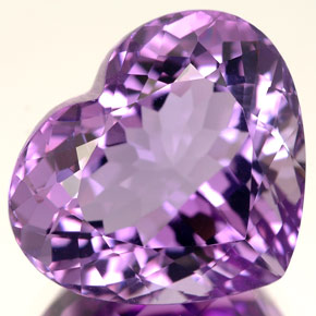 12.13캐럿 천연 바이올렛 아메시스트, 하트 모양, 16.4×14.2 mm, VVS