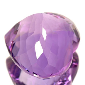 12.13캐럿 천연 바이올렛 아메시스트, 하트 모양, 16.4×14.2 mm, VVS