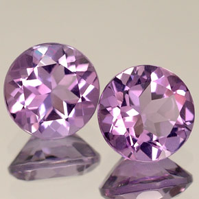 캐럿 천연 바이올렛 아메시스트 보석, 라운드 컷, 5.95 mm, VVS-VS
