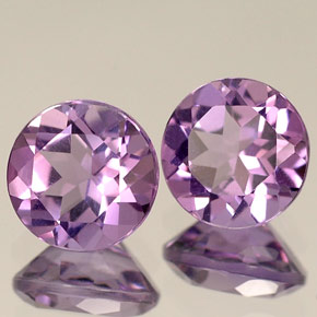캐럿 천연 바이올렛 아메시스트 보석, 라운드 컷, 5.95 mm, VVS-VS