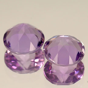 캐럿 천연 바이올렛 아메시스트 보석, 라운드 컷, 5.95 mm, VVS-VS
