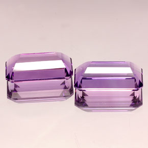 캐럿 천연 바이올렛 아메시스트 보석, 에메랄드 컷, 18.1×10.1 mm, IF