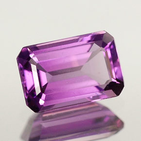 0.50캐럿 천연 바이올렛 아메시스트, 에메랄드 컷, 6.1×4 mm, VVS-VS