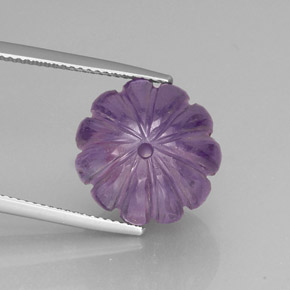 16.95캐럿 천연 바이올렛 아메시스트, 투명한, 14.9×11 mm, 투명/반투명