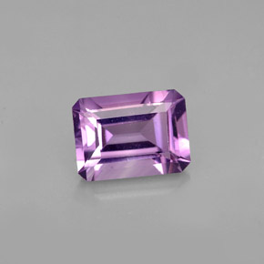 1.41캐럿 천연 바이올렛 아메시스트, 에메랄드 컷, 8.2×6 mm, VVS-VS