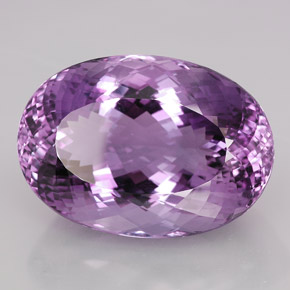 109.15캐럿 천연 바이올렛 아메시스트, 타원형 컷, 36.1×25.5 mm, IF