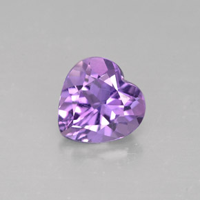 0.72캐럿 천연 바이올렛 아메시스트, 하트 모양, 6.1×6.1 mm, VS