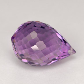 5.25캐럿 천연 바이올렛 아메시스트, 브리올레트, 12.8×8.6 mm, VVS