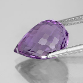 5.73캐럿 천연 바이올렛 아메시스트, 브리올레트, 13.2×9.1 mm, VVS