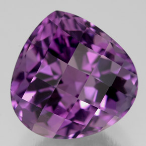 7.21캐럿 천연 바이올렛 아메시스트, 배 모양, 12.5×12.4 mm, VVS-VS