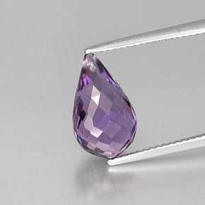 4.16캐럿 천연 바이올렛 아메시스트, 브리올레트, 14.1×8.3 mm, VVS