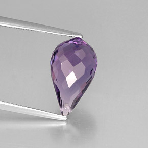 4.16캐럿 천연 바이올렛 아메시스트, 브리올레트, 14.1×8.3 mm, VVS