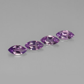 캐럿 천연 바이올렛 아메시스트 보석, 마퀴즈, 9.9×5.1 mm, VVS-VS