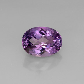 10.58캐럿 천연 바이올렛 아메시스트, 타원형 컷, 15.9×11.8 mm, VVS-VS