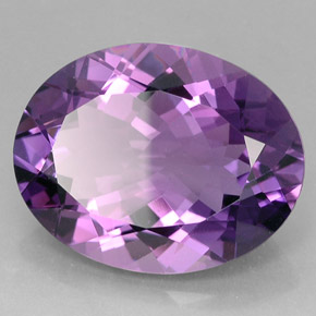 28.36캐럿 천연 바이올렛 아메시스트, 타원형 컷, 24.7×19.2 mm, IF