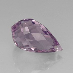 11.27캐럿 천연 바이올렛 아메시스트, 브리올레트, 18.6×10.6 mm, VVS