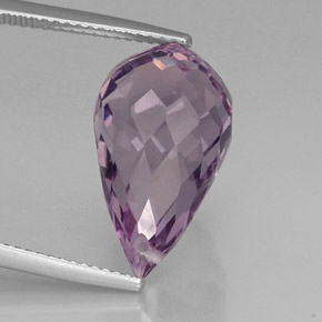 11.27캐럿 천연 바이올렛 아메시스트, 브리올레트, 18.6×10.6 mm, VVS