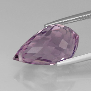 11.27캐럿 천연 바이올렛 아메시스트, 브리올레트, 18.6×10.6 mm, VVS