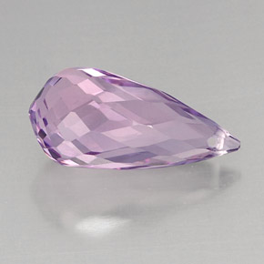 8.80캐럿 천연 바이올렛 아메시스트, 브리올레트, 19.8×9.4 mm, VVS